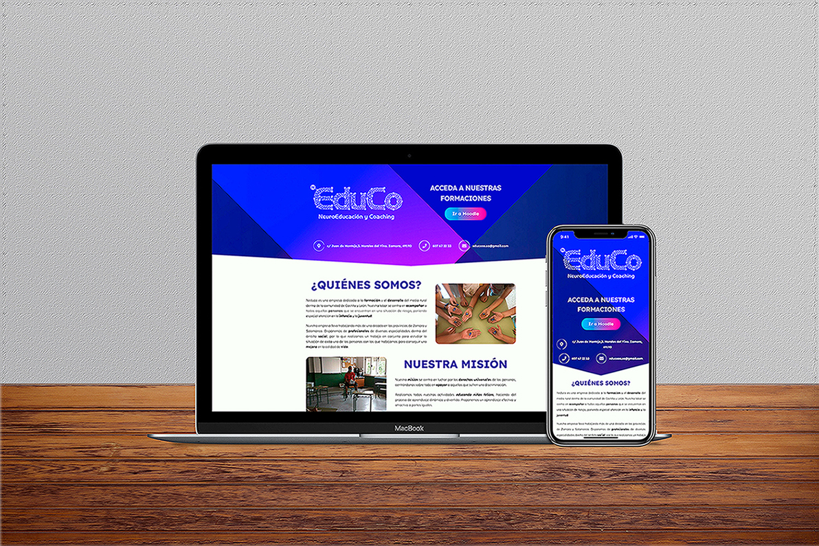 Página web para la empresa Neduco